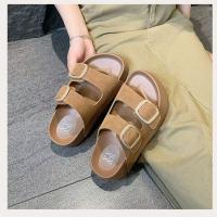 Sandalias de Playa para Mujer de Verano Tacón Grueso, Punta Abierta, Clásico Simple, Suave Externo, Versión de Moda de Verano - details 1