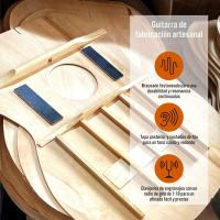 Pack de guitarra clásica española de tamaño 1/4 para niños XF de 3rd Avenue, Guitarra acústica con cuerdas de nylon, funda de transporte, cejilla y púas, Natural - details 3
