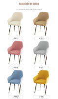 Fundas de silla de vellón polar Sillón elástico de respaldo alto Funda de silla de comedor para oficina Sillas de spandex elástico Funda - details 6
