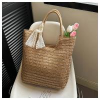 Bolso de hombro tejido hecho a mano Vintage para playa para mujer, bolsas de compras de rafia y ratán, bolsos bohemios para mujer, bolsos informales para viajes y vacaciones de verano - details 16