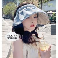 Sombrero de concha femenino anti-ultravioleta de verano que cubre la cara de la playa sombrero para el sol ciclismo sombrero para el sol superior vacío. - details 10