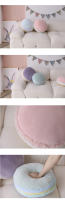 Almohada de macarrón francés, decoración redonda colorida de galletas tipo sándwich, cojín para sofá de casa junto a la cama - details 4