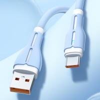 Cable USB tipo C de carga rápida para teléfono móvil, cargador LED de silicona de 100W, 6A, transferencia de datos, 100W, 6A - details 0