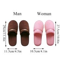 Zapatillas de casa de felpa para mujer, pantuflas peludas y cálidas para primavera, zapatos de punta cerrada para interior, zapatillas antideslizantes para el hogar, chanclas silenciosas para dormitorio - details 1