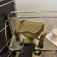Bolso de hombro con doble correa para mujer, bolso cruzado de cuero PU versátil, moda informal de Color sólido - details 1