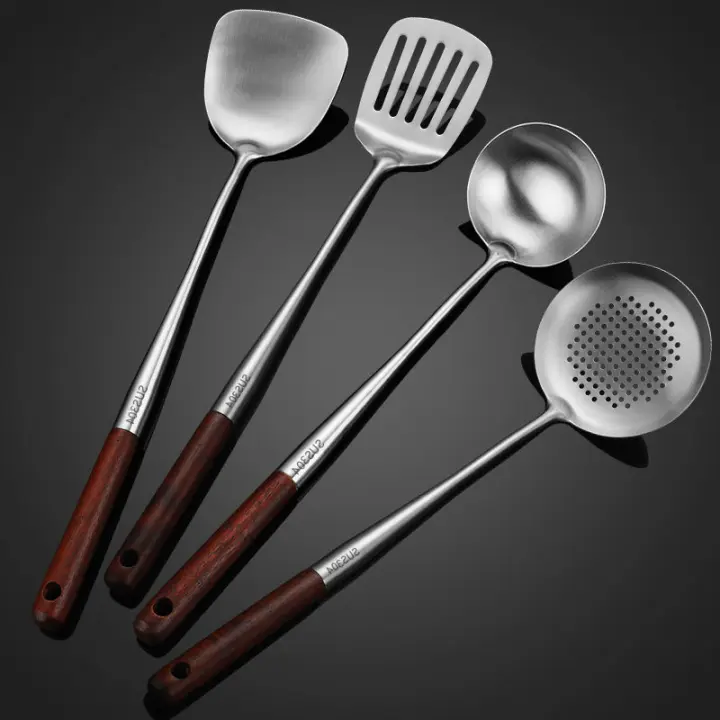 Espátula Extendida de Acero Inoxidable 304 Cuchara para Saltear para el Hogar - 1