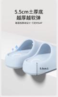 Zapatillas frescas de color sólido de suela gruesa para el hogar de verano para mujer, nuevas zapatillas de baño para el hogar, zapatos casuales de moda para aumentar la altura - details 7