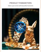 Reloj de Pulsera de Acero Inoxidable para Mujer Ocean Star Cristal de Gradiente Diamante Acolchado - details 5