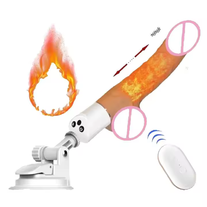 Leten-consolador realista automático para mujer, vibrador con calefacción, Control remoto, punto G con ventosa, juguete sexual femenino de empuje - 1