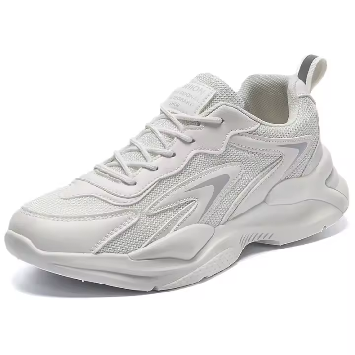 Zapatos gruesos para papá para hombre: zapatillas deportivas transpirables de verano 2025 con suela gruesa para estudiantes - 1