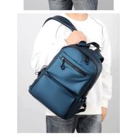 Mochila de 14 pulgadas para hombre Mochila de viaje de gran capacidad Color sólido - details 5