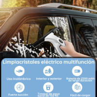Aspirador de ventanas con depósito de agua extraíble y potente succión, herramienta eléctrica de limpieza de ventanas para pared de ducha, espejo, vidrio, parabrisas de automóvil, encimera, limpiador eléctrico de ventanas para una limpieza completa de vid - details 4