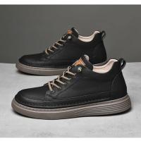 Zapatos De Patinaje Para Hombres Con Aumento De Altura En Cuero Genuino Zapatillas Elevadoras Inserción De Altura 6CM Skate Shoes - details 11