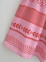 TRAFZA-vestidos de verano para mujer, vestido largo rosa sin mangas con cuello cuadrado, Espalda descubierta, bordado, decoración Vintage - details 6