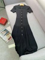 YuooMuoo verano Maxi tejido negro verde vestido ceñido largo moda coreana volantes vestidos de mujer elegante vestido de oficina para mujer - details 4