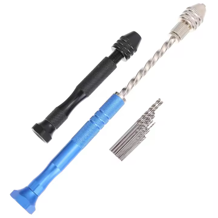 Juego de brocas de mano para fabricación de joyas, minibrocas de resina, broca colgante, perilla de cambio, 1 Juego - 1