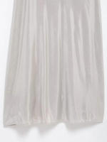 Vestido de noche para mujer con tirantes de lámina metálica, sólido, informal, sin mangas, elegante, fruncido, sin espalda, forrado - details 9