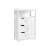 2 Puertas Armario de 4 Niveles para Zapatos Mueble Auxiliar con Cajón y Estantes Ajustables para Entrada de Salón 78 x 37 x 86 cm Blanco - details 6