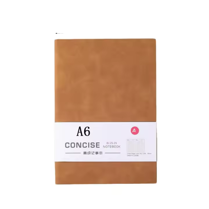 Cuaderno de Cuero A6 Suave PU Diario de Agenda de Planificador de Viajes Papelería Escolar - 1