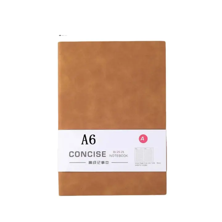 Cuaderno de Cuero A6 Suave PU Diario de Agenda de Planificador de Viajes Papelería Escolar - 1