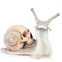 Escultura de Calavera de Caracol Decoración Gótica Estatua de Caracol para Jardín Figura de Halloween Adorno de Escritorio Artesanía de Resina DIY - details 16