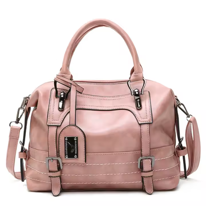 Bolso De Gran Capacidad Para Mujer, Bolso De Mujer De Cuero De Cera De Aceite, Bolso De Mensajero De Hombro. - 1