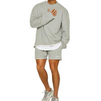 Traje de entrenamiento deportivo para hombre, sudadera con capucha, pantalones cortos para correr, camisa de manga larga - details 3