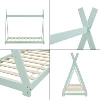 Cama para niños pequeños Cama Infantil 160 x 80cm Estructura Tipi de Madera Pino Color Pino Natural - details 34
