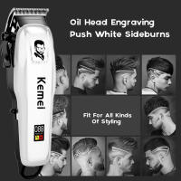 Kemei-cortadora de pelo eléctrica inalámbrica para hombre, cortadora de pelo profesional, recargable por USB, LCD - details 1