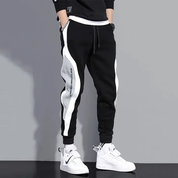 Pantalones De Militar Para Hombre Con Forro De Peluche Estilo Coreano Casual Deporte Otoño Invierno Cargadores Ajustables Al Cinturón - 1