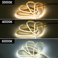 FCOB-tira de luces LED COB, 8mm de ancho, 528 LED de alta densidad, Flexible, FOB, luz cálida, natural, blanco frío, lineal, regulable, 12V, 24V - details 7
