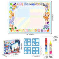 80x60CM Kids Coloring Doodle Magic Water Drawing Mat with Reusable Magic Pens Montessori Painting Board Educational Toys Gifts - details 9
