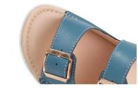 Zapatillas de cuero con cuña y plataforma para mujer, zapatillas informales - details 3
