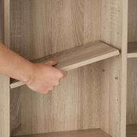 Estantería de Pared de Madera Laminada 21 Compartimentos, Ajustable en Altura y Extraíble, Elegante Mueble de Almacenamiento Resistente a la Superficie Blanco Mate - details 15
