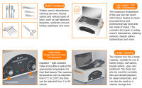 Caja de Limpieza para Herramientas de Metal de Alta Temperatura Estérilizador para Clínica Dental, Lab, Barbería Herramientas de Manicura de Belleza - details 1