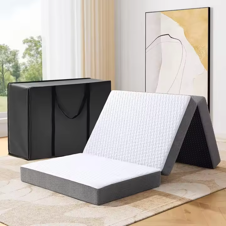 80x195x15cm Plegable Suelo Invitados Colchon Coche 3 Piezas Camping Funda - 1
