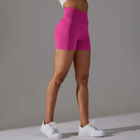 Nessaj-pantalones cortos sin costuras para mujer, Shorts deportivos elásticos de realce de cadera, transpirables, para gimnasio - details 6