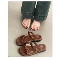 Sandalias Planas para Mujer Verano 2025 Diseño Moderno Versátil con Doble Lazo - details 14