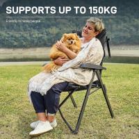 Silla de Camping Plegable Capacidad de 150 kg Respaldo Alto tamaño pequeño Plegable Silla de jardín Acolchada de Lujo con 4 Posiciones, Silla de Pesca Ajustable para balcón - details 10