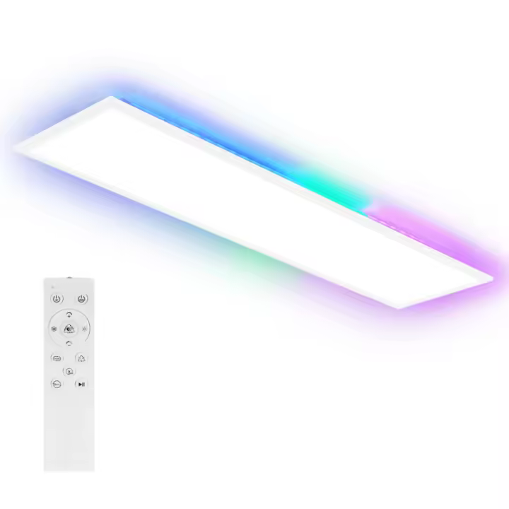 CBJKTX Panel LED 100x25 Luz de techo regulable Panel largo RGB retroiluminación lámpara de escritorio que cambia de color 24W lámpara de techo de oficina - 1
