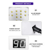 Lámpara UV LED Sun X19 Max Secado Rápido de Gel de Uñas Secador de Uñas Profesional para Salón con Sensor Automático - details 7