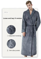 Albornoz de hombre y mujer con 2 bolsillos, suave, absorbente y cómodo - details 2
