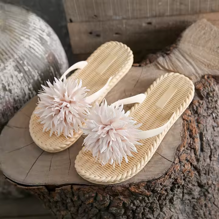 Chanclas de Hada para Mujer Estilo de Flor para Verano Ligeras y Antideslizantes - 1