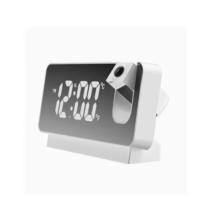 Reloj de proyección electrónico enchufable, visualización del tiempo, temperatura, utiliza este despertador de dormitorio para que te duermás más sonido. - 1