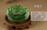 Lámpara de cristal colorido con mantequilla de loto, producto étnico tibetano, juego de 7 lámparas de luz perpetua - details 7