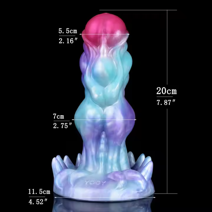 Juguetes sexuales, silicona líquida base luminosa monstruo consolador músculo femenino masturbador suave anal plug juguetes sexuales grandes - 1