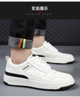 Zapatos casuales de moda de cuero nuevos, zapatillas de hombre con plataforma blanca - details 15
