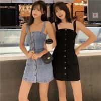 Vestido de mezclilla para mujer Falda con tirantes delgada en la cintura - details 22