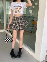 Minifalda escalonada Y2K de cintura alta con volantes y tartán, falda a cuadros, traje estético para mujer - details 6