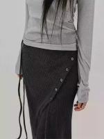 Conjunto de Pantalón y Falda de Cuerda Tejida de Moda Callejera para Mujeres 2025 - details 4